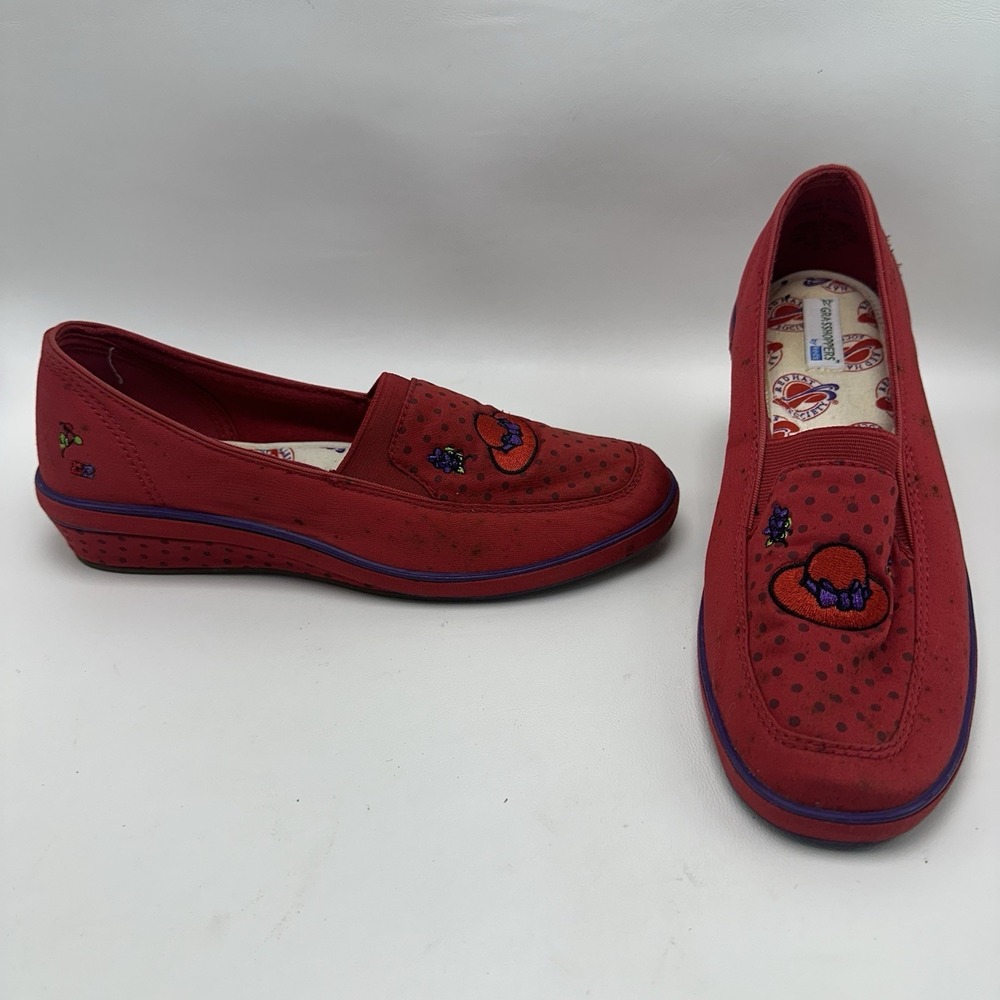 Keds Red‎ Hat Society Grasshoppers Woman Shoes Size 7M Loafers Shoes